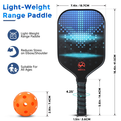 Pickleball Paddles USAPA Approved Set Rackets Honeycomb Core 4 Balls Portable Racquet Cover Carrying Bag Gift Kit Indoor Outdoor