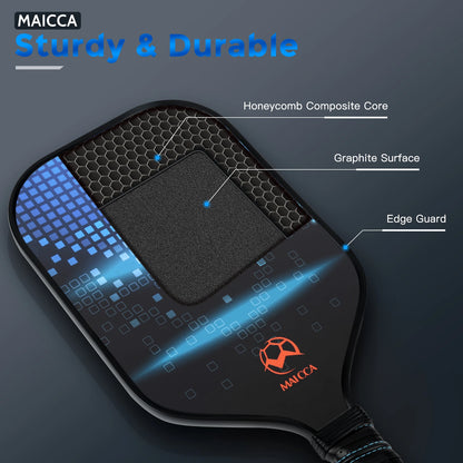 Pickleball Paddles USAPA Approved Set Rackets Honeycomb Core 4 Balls Portable Racquet Cover Carrying Bag Gift Kit Indoor Outdoor